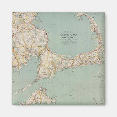  kleurenkaart van Kaap Cod, Massachusetts Magneet (Voorkant)