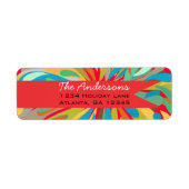 Kleurenkleurige Abstracte Art, niet-verwacht kleur Etiket (Voorkant)