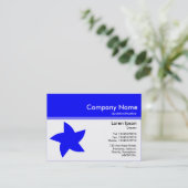 Kleurenkop III v2 - Blauw - Roterende ster Visitekaartje (Staand voorkant)