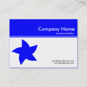 Kleurenkop III v2 - Blauw - Roterende ster Visitekaartje (Achterkant)