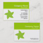 Kleurenkop III v2 - Groen - Roterende ster Visitekaartje (Voorkant / Achterkant)