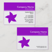 Kleurenkop III v2 - Paars - Roterende ster Visitekaartje (Voorkant / Achterkant)