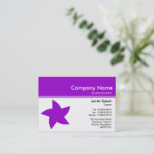 Kleurenkop III v2 - Paars - Roterende ster Visitekaartje (Staand voorkant)