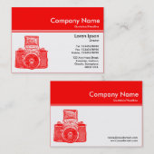 Kleurenkop III v2 - Rood -  camera Visitekaartje (Voorkant / Achterkant)