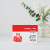 Kleurenkop III v2 - Rood -  camera Visitekaartje (Staand voorkant)