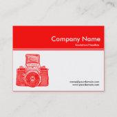 Kleurenkop III v2 - Rood -  camera Visitekaartje (Achterkant)