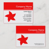 Kleurenkop III v2 - Rood - Roterende ster Visitekaartje (Voorkant / Achterkant)