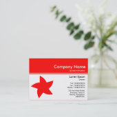 Kleurenkop III v2 - Rood - Roterende ster Visitekaartje (Staand voorkant)