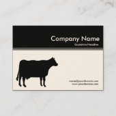 Kleurenkop III v2 - zwart - Koe (crème) Visitekaartje (Achterkant)