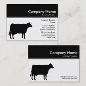 Kleurenkop III v2 - Zwart - Koe Visitekaartje (Voorkant / Achterkant)