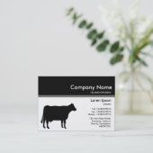 Kleurenkop III v2 - Zwart - Koe Visitekaartje (Staand voorkant)