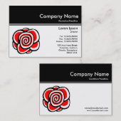 Kleurenkop III v2 - Zwart - Roos Tekening Visitekaartje (Voorkant / Achterkant)