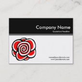 Kleurenkop III v2 - Zwart - Roos Tekening Visitekaartje (Achterkant)