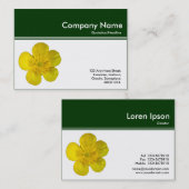 Kleurenkopbal III - Buttercup - Donkergroen Visitekaartje (Voorkant / Achterkant)