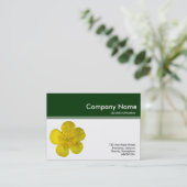 Kleurenkopbal III - Buttercup - Donkergroen Visitekaartje (Staand voorkant)