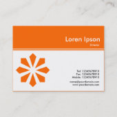 Kleurenkopbal III - Oranje - Art Deco Visitekaartje (Achterkant)