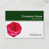 Kleurenkopbal III v2 - Donkergroen - Rode Camellia Visitekaartje (Achterkant)