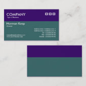 Kleurenkoptekst - Donkerdonkerbruin en Blauwgroen  Visitekaartje (Voorkant / Achterkant)