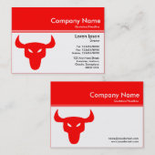 Kleurenkoptekst III v2 - Rood - Rood stuurapparaat Visitekaartje (Voorkant / Achterkant)