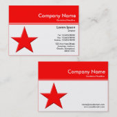 Kleurenkoptekst III v2 - Rood - Star Visitekaartje (Voorkant / Achterkant)