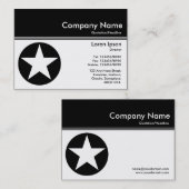 Kleurenkoptekst III v2 - zwart - Star Visitekaartje (Voorkant / Achterkant)