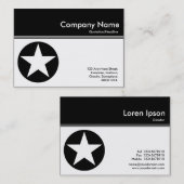 Kleurenkoptekst III - zwart - Star Visitekaartje (Voorkant / Achterkant)