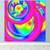 Kleurenkringen Canvasprint Canvas Afdruk (Insitu (Houten vloer))