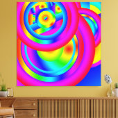 Kleurenkringen Canvasprint Canvas Afdruk (Insitu (Woonkamer))