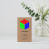 Kleurenkuif - Kartonnen doos Visitekaartje (Staand voorkant)