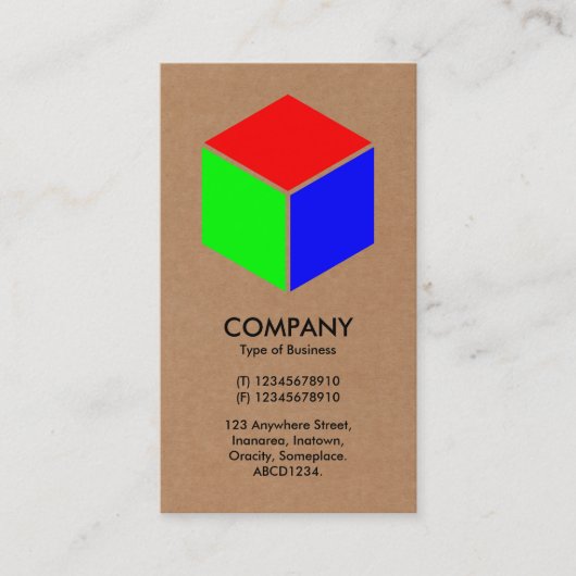 Kleurenkuif - Kartonnen doos Visitekaartje (Voorkant)