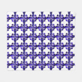 Kleurenkunst, blauw fleece deken (Voorkant (Horizontaal))