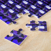 Kleurenkunst, blauw legpuzzel (Zijkant)