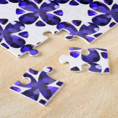 Kleurenkunst, blauw legpuzzel (Zijkant)
