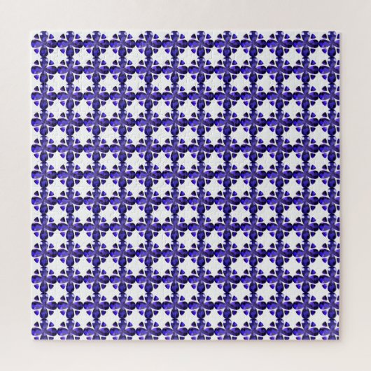 Kleurenkunst, blauw legpuzzel (Verticaal)