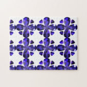 Kleurenkunst, blauw legpuzzel (Horizontaal)