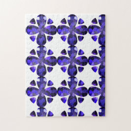 Kleurenkunst, blauw legpuzzel