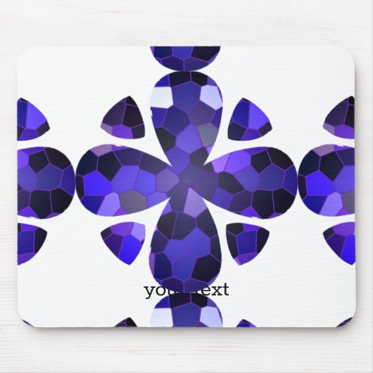 Kleurenkunst, blauw muismat (Voorkant)