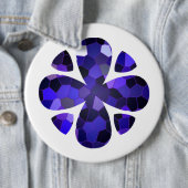 Kleurenkunst, blauw ronde button 6,0 cm (In situ)