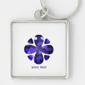 Kleurenkunst, blauw sleutelhanger (Voorkant)