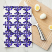Kleurenkunst, blauw theedoek (Quarter Fold)