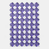 Kleurenkunst, blauw theedoek (Verticaal)