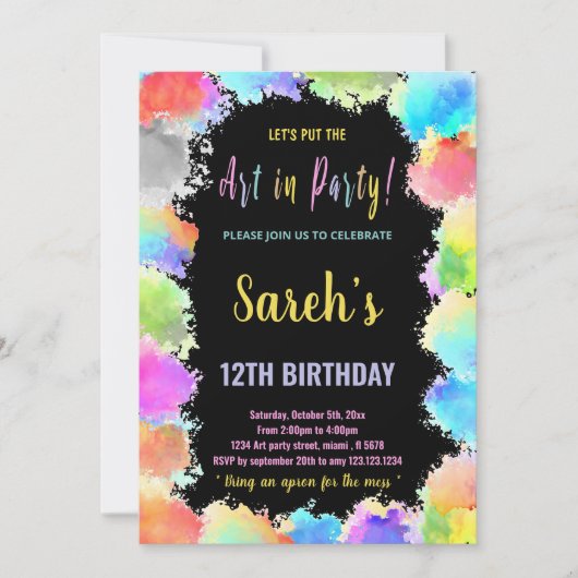 Kleurenkunst in feestelijke feestdagen kaart (Voorkant)