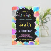 Kleurenkunst in feestelijke feestdagen kaart (Staand voorkant)