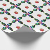 Kleurenkunst met peervorm cadeaupapier (Hoek)