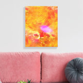kleurenkunst naadloos gele achtergrond, oranje canvas afdruk (Insitu (Woonkamer))