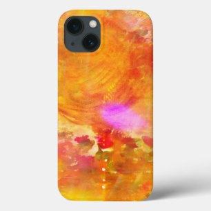 kleurenkunst naadloos gele achtergrond, oranje Case-Mate iPhone case