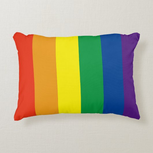 Kleurenkussen met Pride kleuren regenboog Accent Kussen (Voorkant)