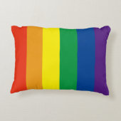 Kleurenkussen met Pride kleuren regenboog Accent Kussen (Achterkant)