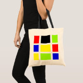 Kleurenkwadraten 01 tote bag (Voorkant (product))