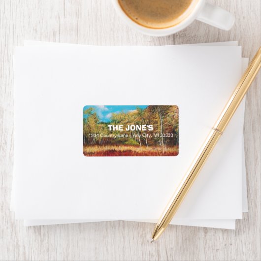 Kleurenlandschapslabel Etiket (Insitu)